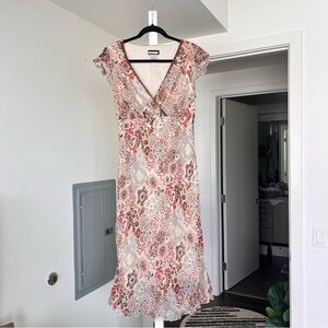 Vintage Multicolor Floral Midi Dress
